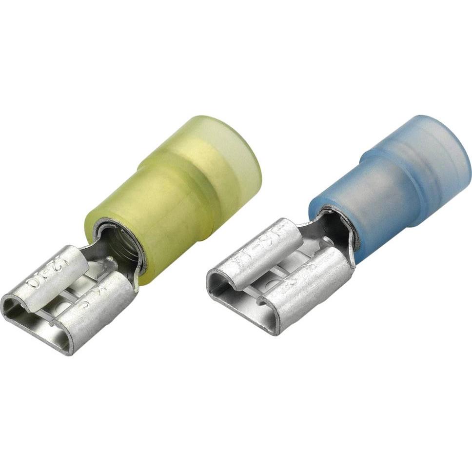 Weitec, Zubehör Elektroinstallation, Flachsteckhülse, 1,5-2,5 mm², 6,3 x 0,8 mm, blau