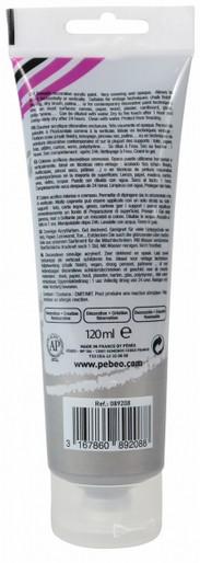 Produktbild Pebeo Decocrème Perlmutt Acrylfarben (Silber, 120 ml)