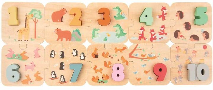 Actual product image Spielba Puzzle numbers 1 - 10 (10 pieces)