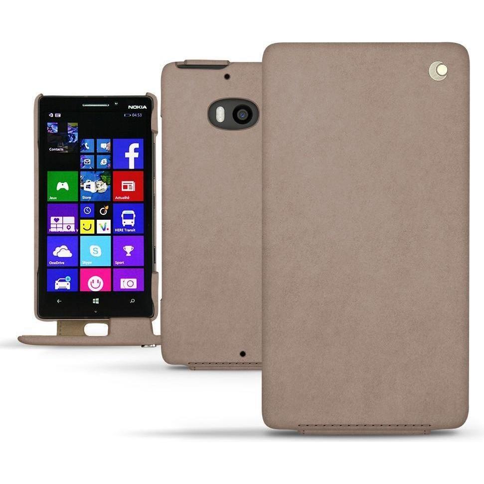 Noreve Lederschutzhülle vertikal (Nokia Lumia 930), Smartphone Hülle, Beige