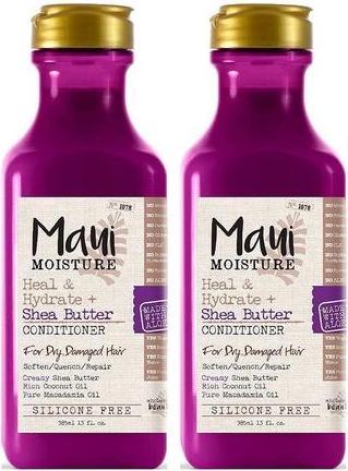 Ogx Maui Moisture Revive & Hydrate Shea Butter Shampoo and Conditioner for Dry Damaged Hair 385ml (385 ml)