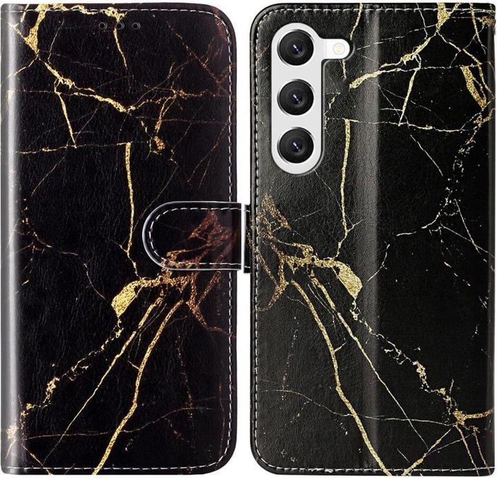 Produktbild Cover-Discount Leder Etui Hülle Marble weiss (Samsung Galaxy S24+)