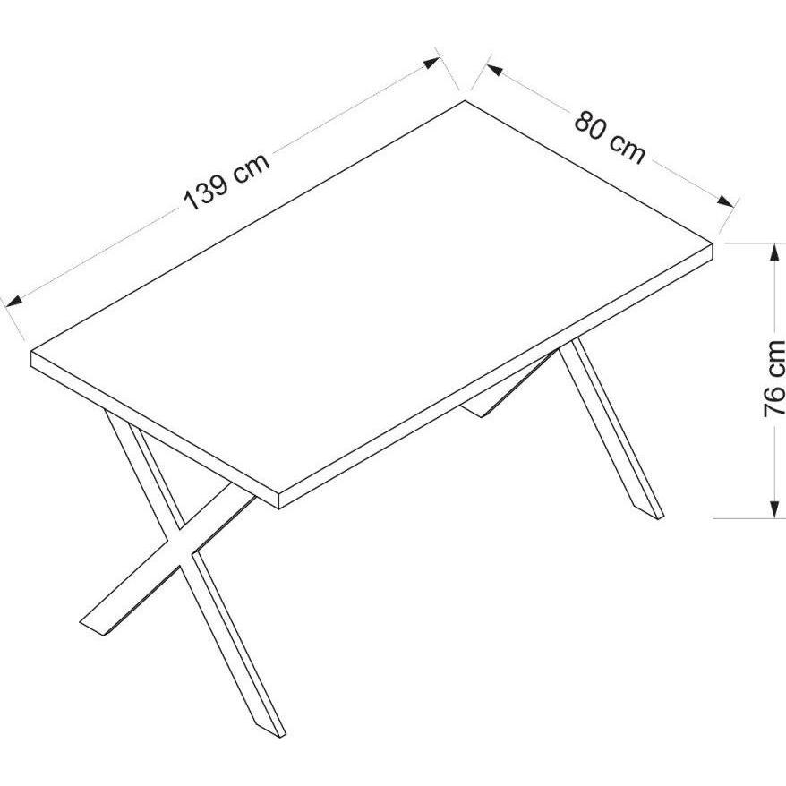 Thumbnail - Skye Decor, Esstisch, Brayn (139 x 80 x 76 cm)