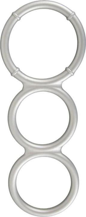 You2Toys Metallic Silicone Triple cock and ball ring (3.80 cm)