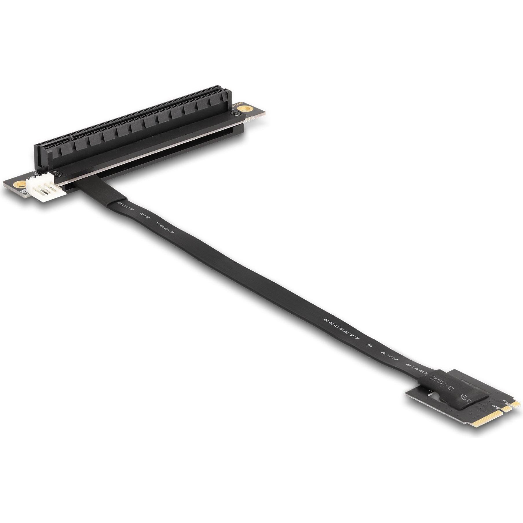 Delock, Scanner, M.2 Key A+E zu PCIe x16 NVMe Adapter gewinkelt mit 20 cm Kabel