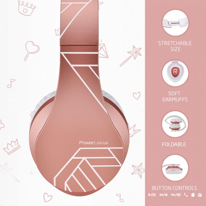 Produktbild PowerLocus Wireless Headphones for kids P2 (rose gold)