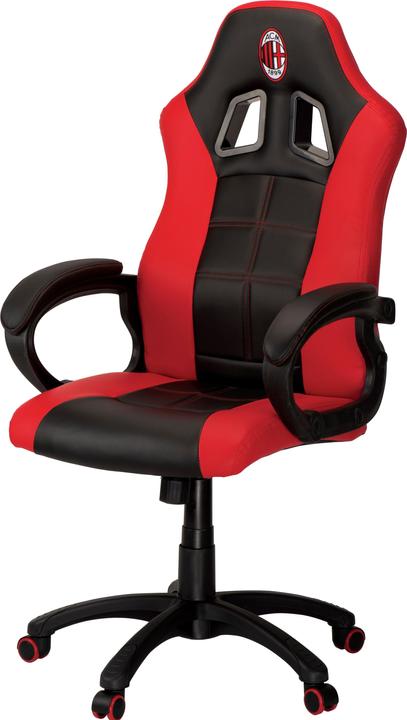 Qubick Chaise PC gaming Milan Siège rembourré Noir, Rouge