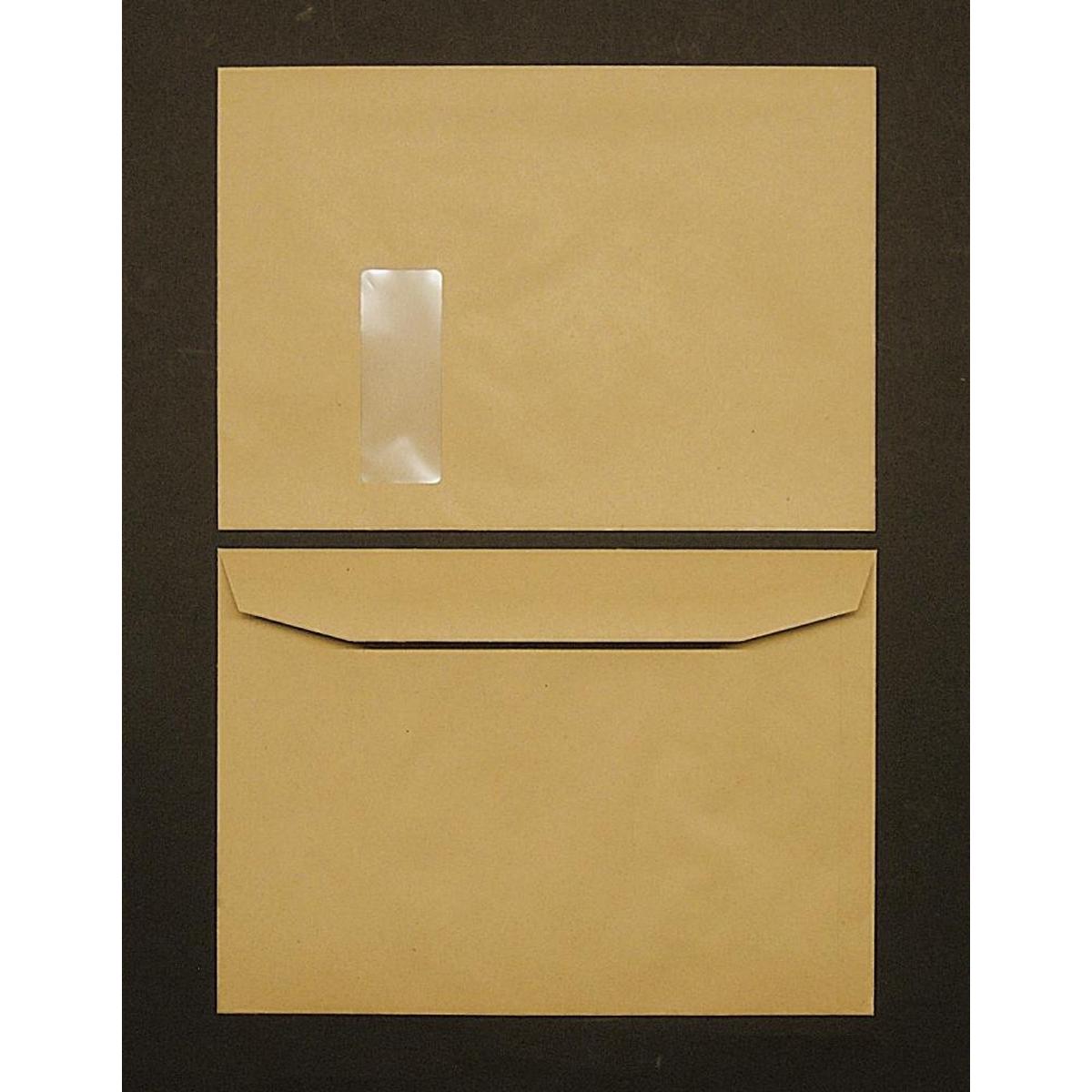 Thumbnail - Blanke, Briefumschlag, Kuvertierhüllen C4 100g/qm gummiert Sonderfenster VE=250 Stück braun (229 x 324 mm, 250 x)