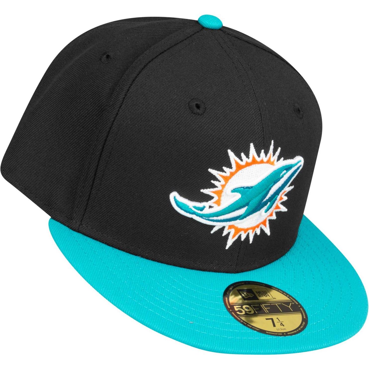 Thumbnail - New Era, Herren, Cap, 59Fifty Fitted Cap - NFL Miami Dolphins - 7 5/8, Schwarz, (7 5/8)
