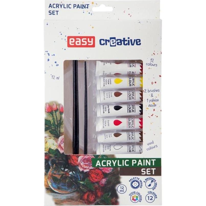 Easy Acrylfarben 12 Farben (12 ml) (277068)