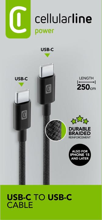 Produktbild Cellularline USB C — USB C (2.50 m, USB 2.0)