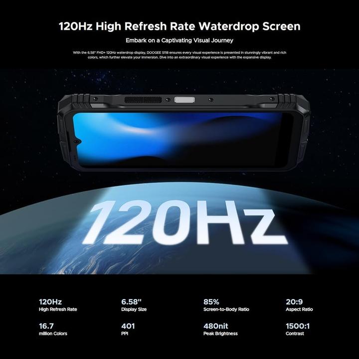 Produktbild Doogee S118 (64 GB, Argent, 5.50", Dual SIM, 4G)