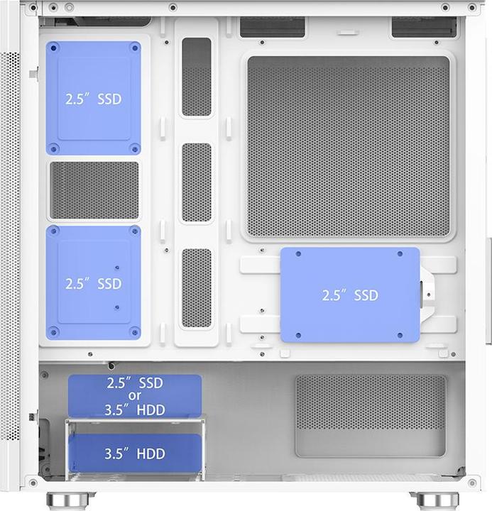 Immagine prodotto Itek Boitier Mini Tour Micro ATX ProMesh 35 (Blanc) (mATX, Mini-ITX)