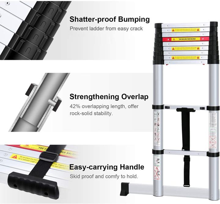 Produktbild Wolfwise Teleskopleiter 3.2m, bis 150Kg (Teleskopleiter)
