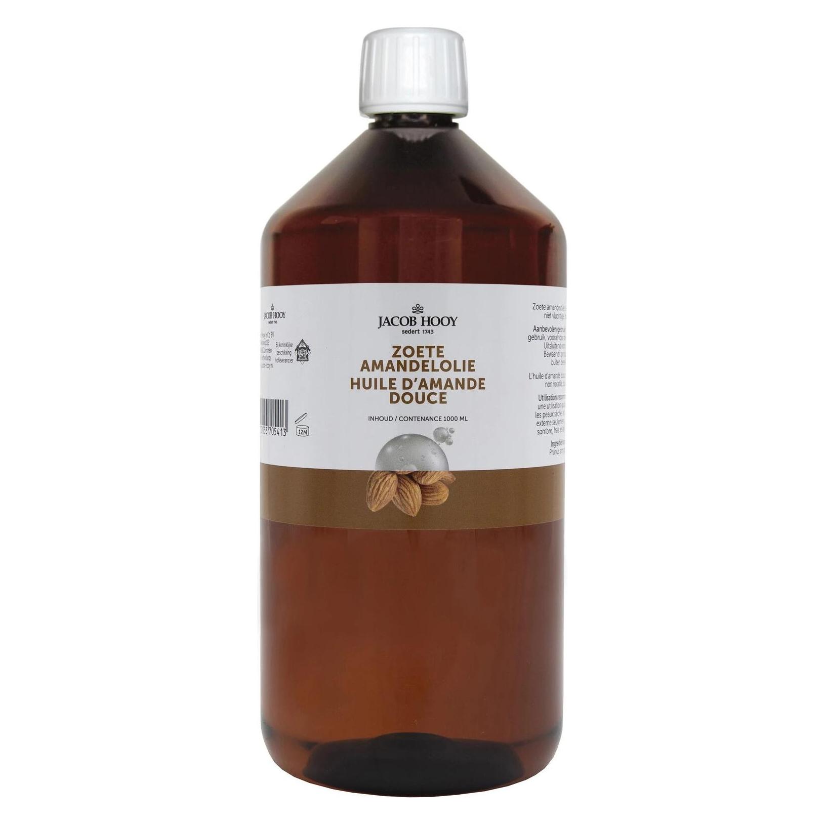 Jacob Hooy, Lichaamslotion, Sweet Almond Oil 1000ml (Lichaamsolie, 1000 ml)