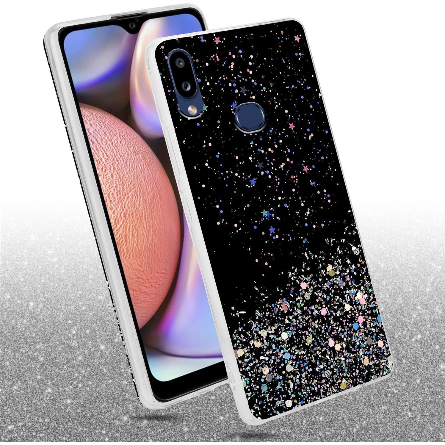 Thumbnail - Cadorabo TPU Cover funkelnder Glitter (Samsung Galaxy A10s), Smartphone Hülle, Schwarz