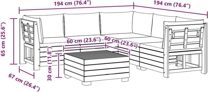 Produktbild vidaXL Outdoor-Sofa