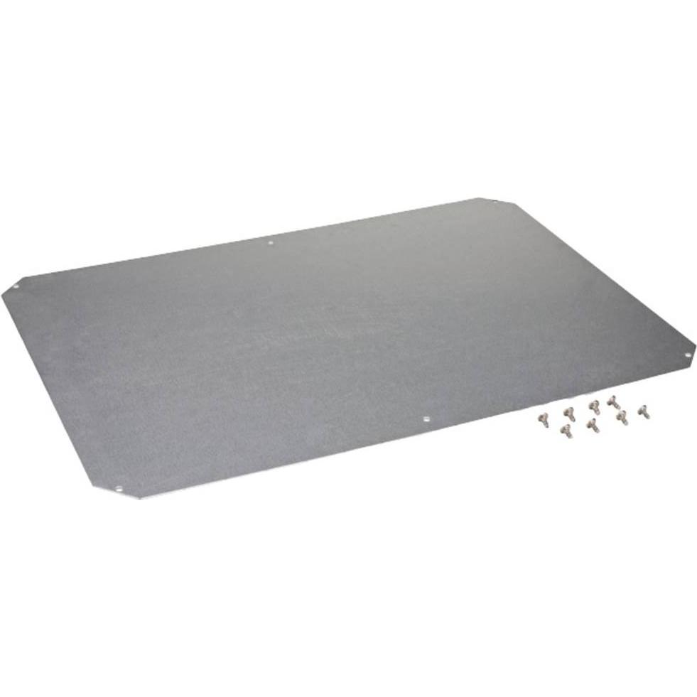 Fibox Mounting plate 630x430x2 mm Galvanized steel for size 700x500x300, Accessori di elettronica + Alloggiamento, Argento
