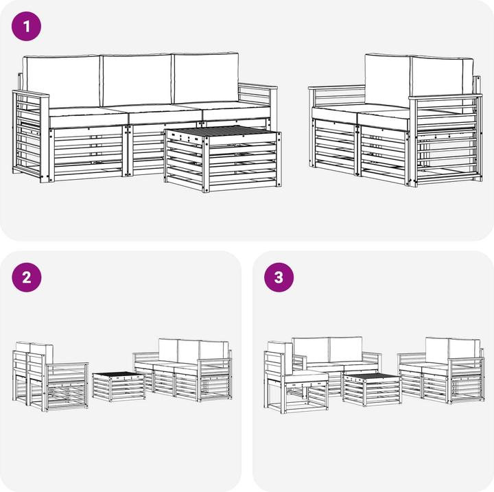 Produktbild vidaXL Outdoor-Sofa