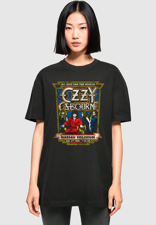 Produktbild Merchcode Ladies Ozzy Osbourne - No Rest For The Wicked Oversized Boyfriend Tee - 170951 (L)