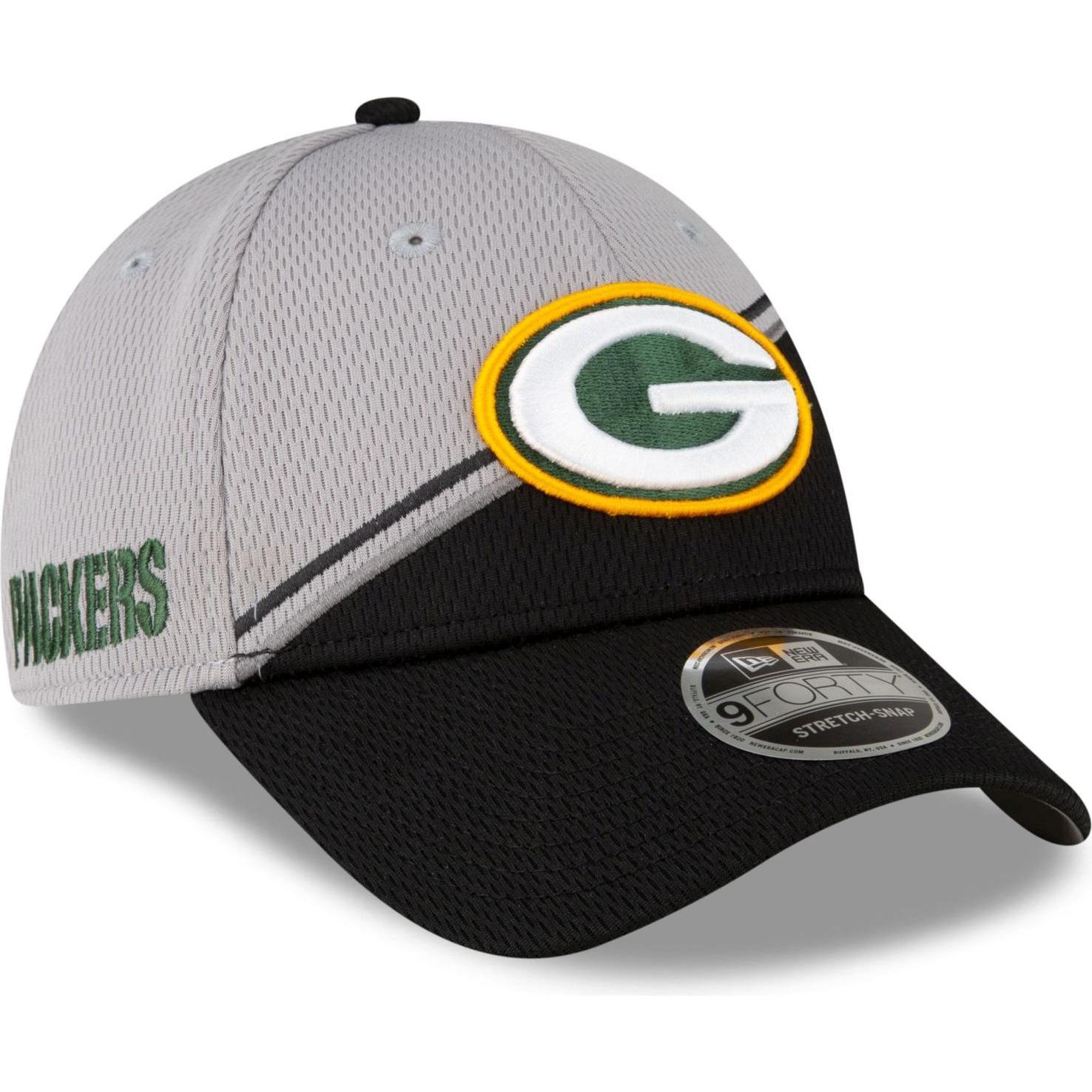 New Era, Herren, Cap, 9Forty Stretch Cap Sideline 2023 Green Bay Packers, Grau, (One Size)