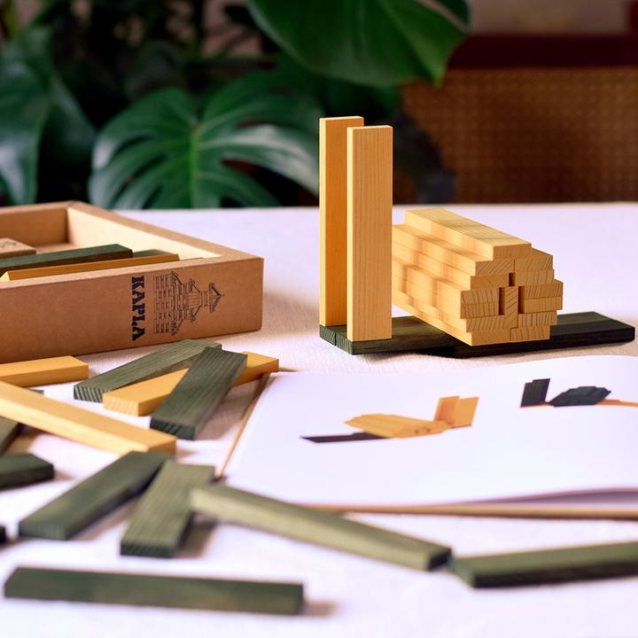 Image du produit Kapla Color olive-jaune avec livre