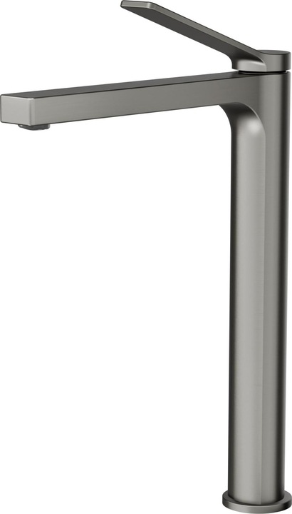 Emke Rubinetto bagno, antracite, miscelatore lavabo, ottone, con aeratore, cartuccia in ceramica, e