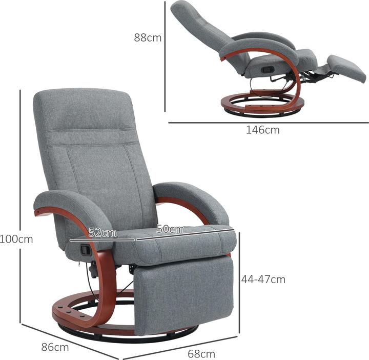 Actual product image Homcom Relaxsessel Polyester Grau