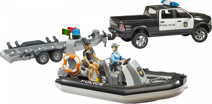 Produktbild Bruder Polizei mit Schlauchboot