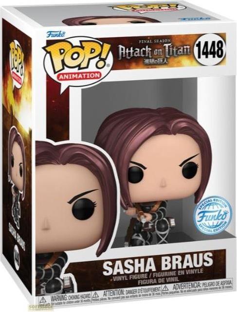 Actual product image Funko POP! L'Attaque des Titans (Season 4) Sasha Braus Métallique Exclusive