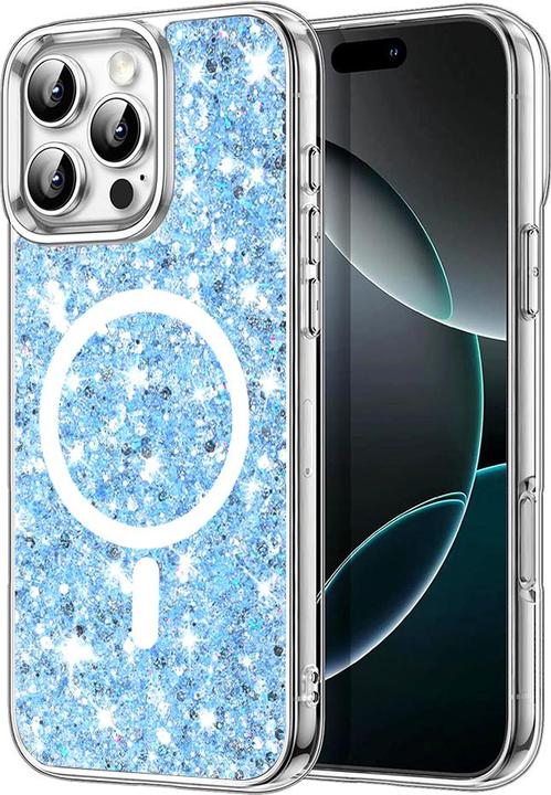 Produktbild Techsuit - Sparkly Glitter MagSafe - iPhone 16 Pro - Blue (Apple iPhone 16 Pro)
