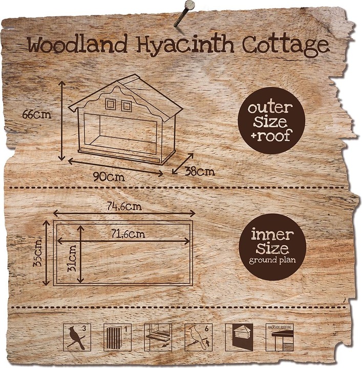 Actual product image EBI Duvo+ Woodland Birdhouse Hyacinth Cottage