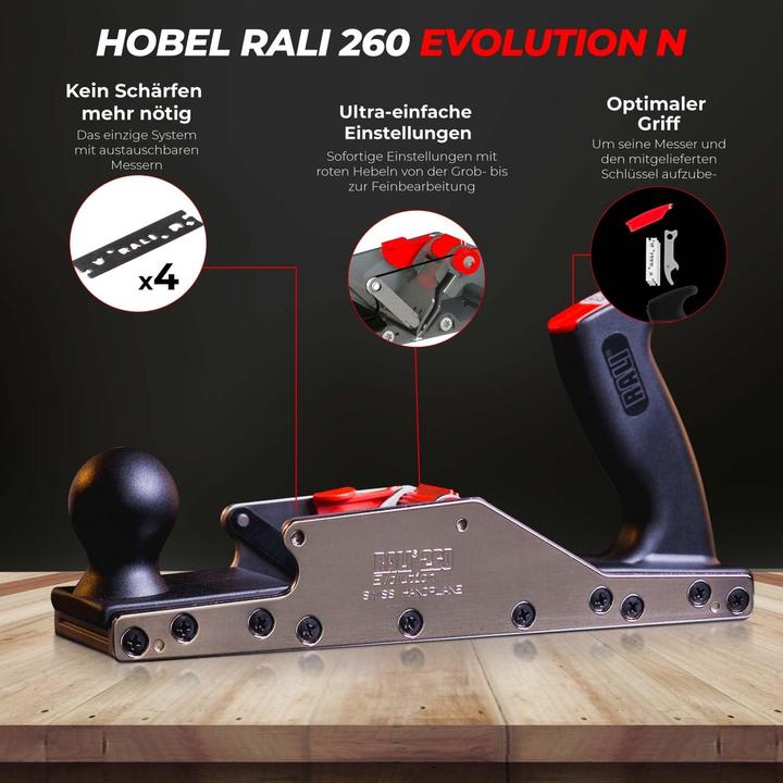 Actual product image Rali 260 Evolution N hand plane