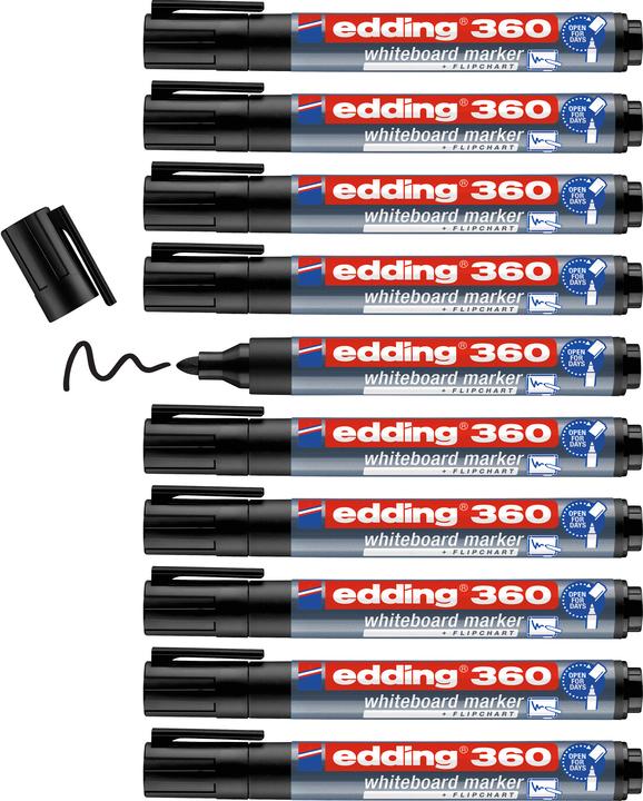 Produktbild Edding Whiteboard-Marker 360 (Schwarz, 1.50 mm, 1 x)