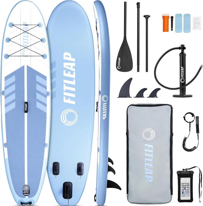 Fitleap Premium Stand Up Paddle Board aufblasbar - SUP Board Set mit Hochdruckpumpe, verstellbar… (10'5")
