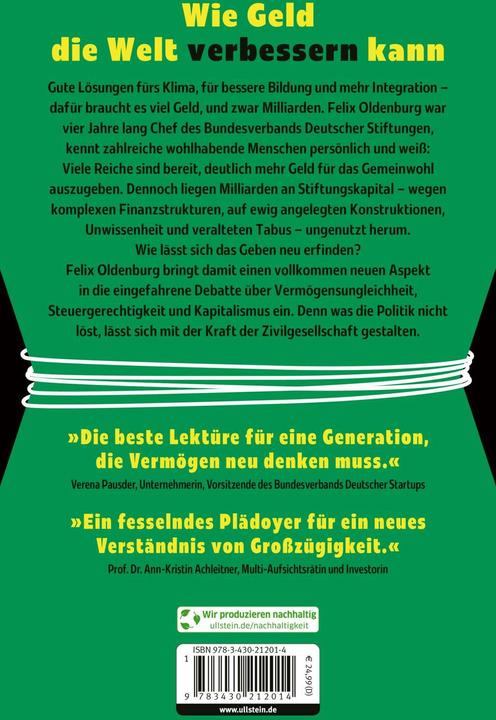 Produktbild Der gefesselte Wohlstand (Felix Oldenburg, Deutsch)