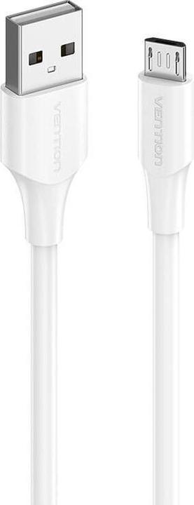 Actual product image Vention USB 2.0 Male to Micro-B Male 2A 2m CTIWH (white) (2 m, USB 2.0)