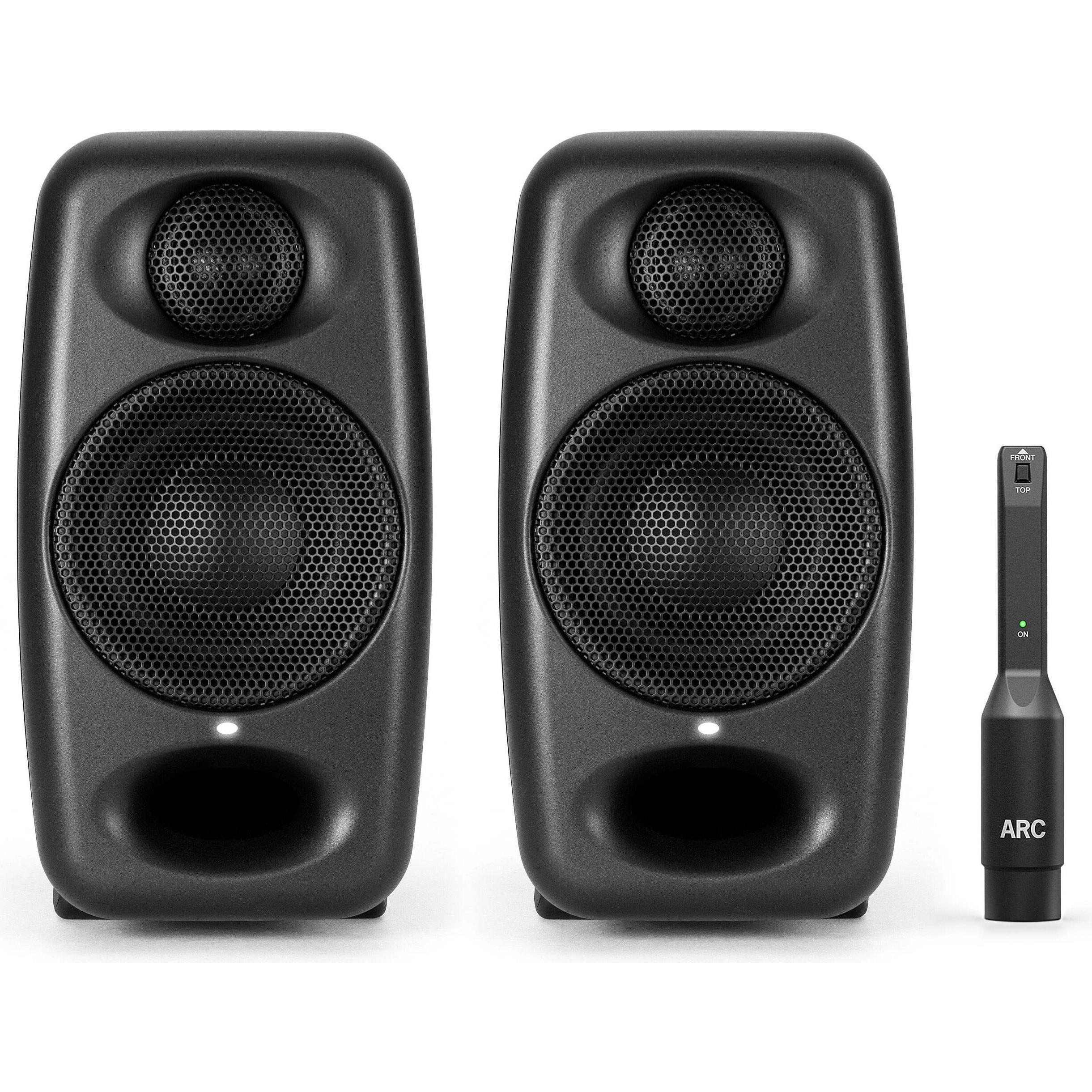 IK Multimedia iLoud Micro Monitor Pro (Aktiv, Paar, 2x 50 W), Monitor Lautsprecher, Schwarz