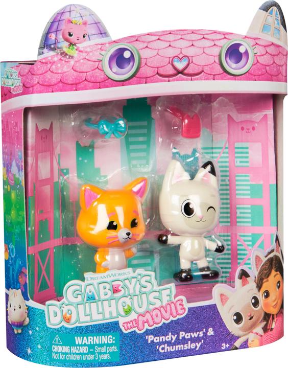 Produktbild Gabby's Dollhouse Gabby’s Dollhouse: Der Film – Panda Pfötchen & Leopold Figuren-Set, mit 2 Zubehörteilen