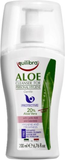 Actual product image Equilibra Aloe Gentle Cleanser For Personal Hygiene Aloe Vera Gentle Intimate Hygiene Gel 200Ml (Intimate gel, 200 ml)
