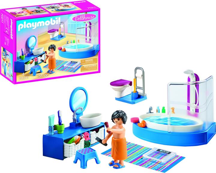 Produktbild Playmobil Badezimmer (70211, Playmobil Dollhouse)