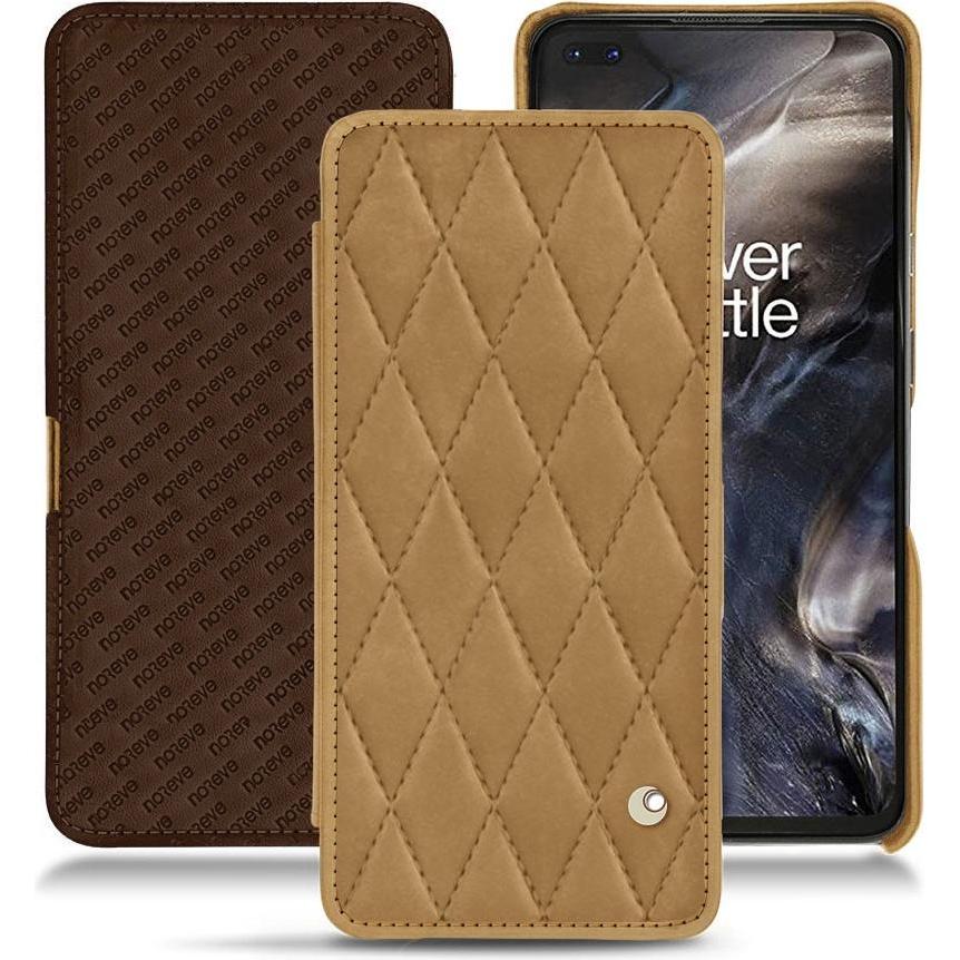 Noreve Lederschutzhülle horizontal (OnePlus Nord), Smartphone Hülle, Braun