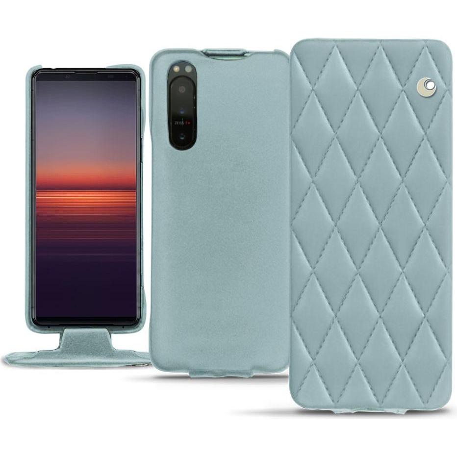 Thumbnail - Noreve Lederschutzhülle vertikal (Sony Xperia 5 II), Smartphone Hülle, Blau