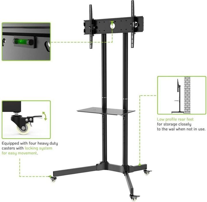 Image du produit Techly ICA-TR6 Chariot TV (60 kg, 30" - 65")