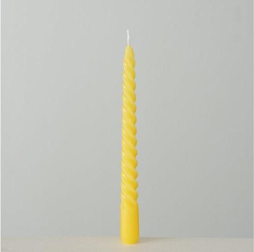 Actual product image Boltze Home Etoile candle Twisto 20 x 2 cm, Yellow, 6 pieces (6 pcs.)