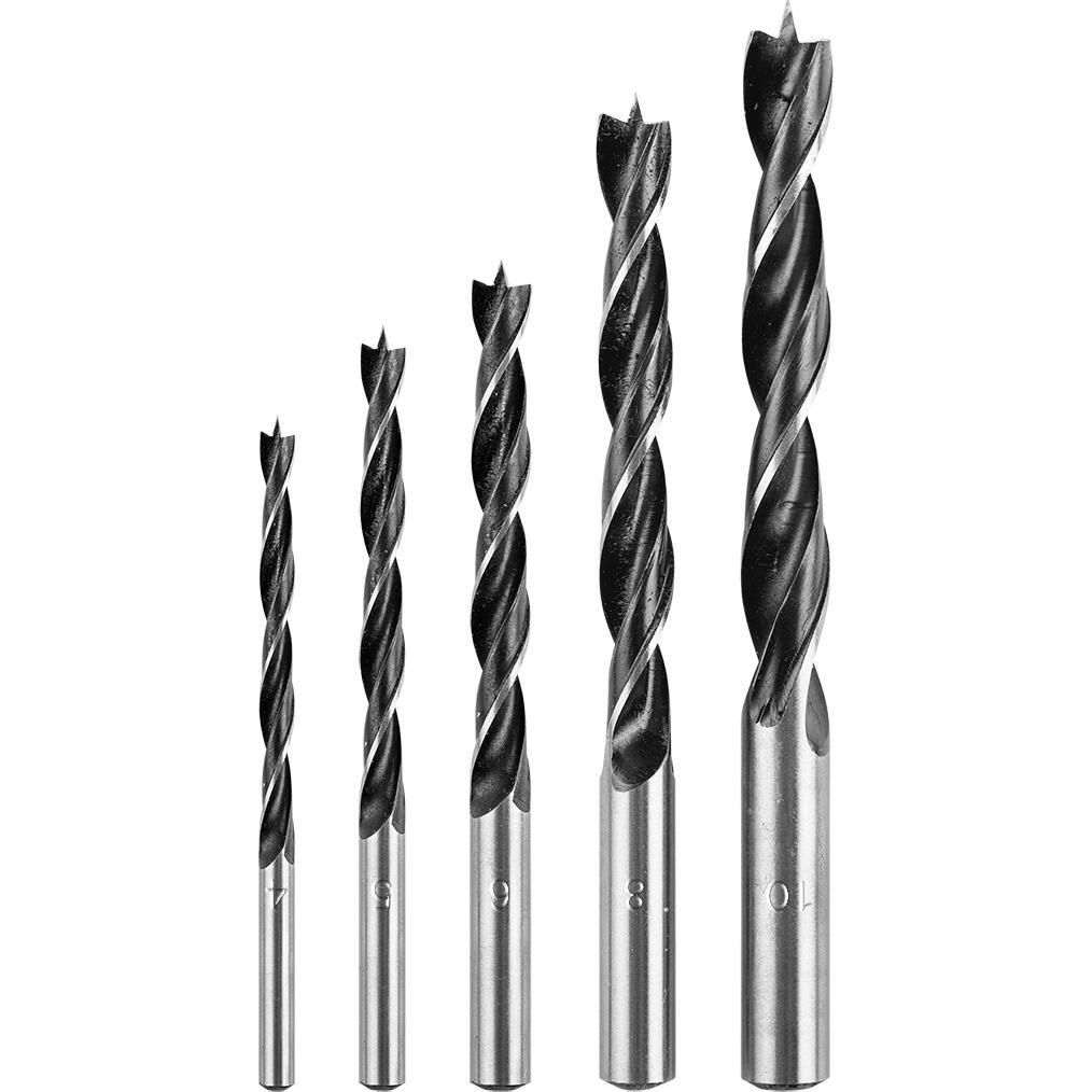 Graphite, Punta da trapano, Holzbohrer-Set: 4, 5, 6, 8, 10 mm, 5 Stück (10 millimetri, 4 millimetri, 5 millimetri, 6 millimetri, 8 millimetri)