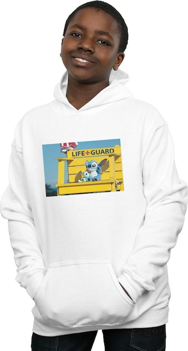 Actual product image Disney Boys Lilo And Stitch Life Guard Hoodie (116)