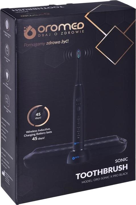 Produktbild Oromed ORO-SONIC X PRO BLACK Schallzahnbürste (Schallzahnbürste)