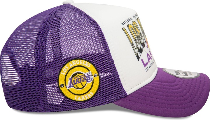 Actual product image New Era A-Frame Mesh Trucker Cap - PRINT Los Angeles Lakers