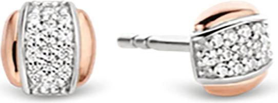 Actual product image Ti Sento Milano Stud earrings oval with zirconia rose gold plated 7799ZR (925 Sterling silver)